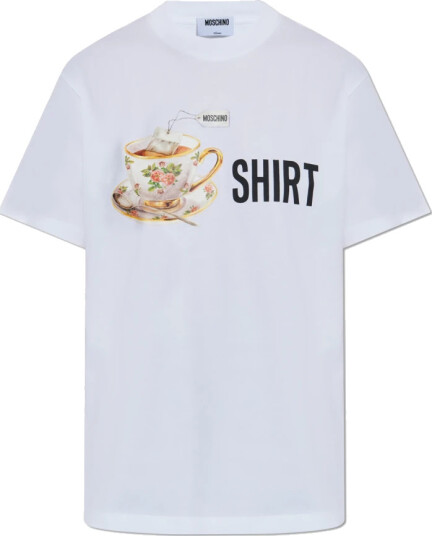 Moschino Dame Topper Hvit S,