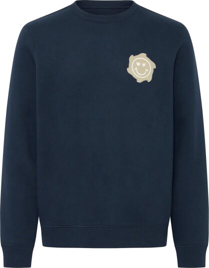 Blend Bhkeelan Graphic Crew Sweat Navy S