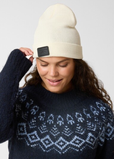 Swedemount Nordic Wool Beanie Offwhite/Black Onesize Luer Swedemount Nordic Wool Beanie Offwhite/Black Onesize Luer