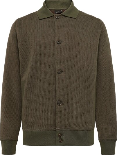 PS Paul Smith Mens Casual Fit Cardigan 35_MILITARY GREEN XL