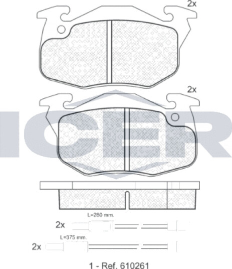 Bremseklosser sett ICER 180864