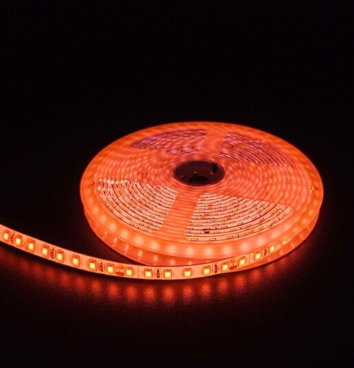 5m 10W/m Oransje LED strip 24V DC IP65 120 LED pr. meter Kulør : Oransje 5m 10W/m Oransje LED strip 24V DC IP65 120 LED pr. meter Kulør : Oransje