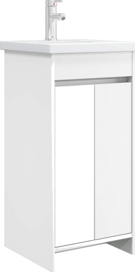 Badmøbel med vask Hvit 42 x 40 x 84,5 cm Konstruert tre Badmøbel med vask Hvit 42 x 40 x 84,5 cm Konstruert tre