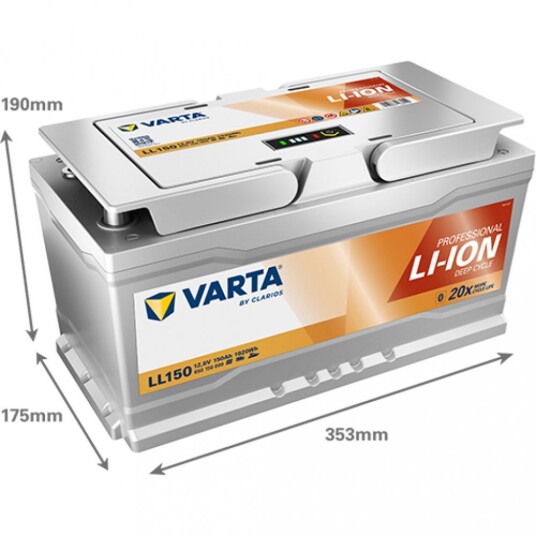Varta Lithium LL150 12V 150Ah - Bluetooth (353x175x190mm)