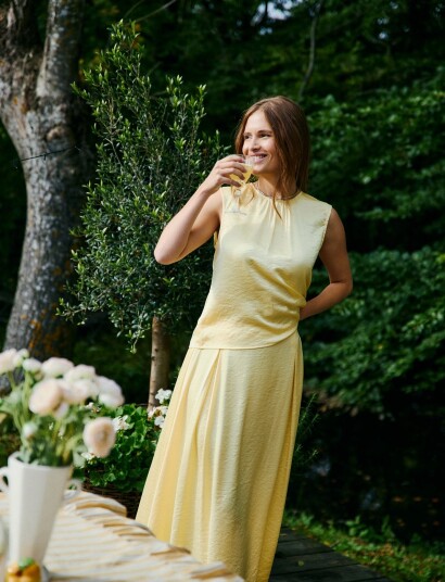 FREE/QUENT Fqdove Skirt Yellow XXL