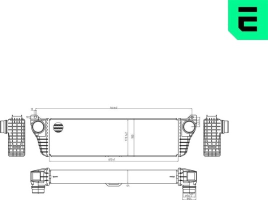 Intercooler ERA 672051 Intercooler ERA 672051
