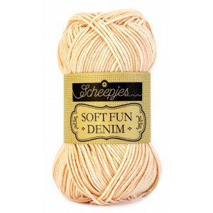 Scheepjes Softfun Denim Garn Print 507 Lys Fersken