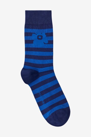 Marimekko   Strumpor Kasvaa Tasaraita Unikko One   Blå