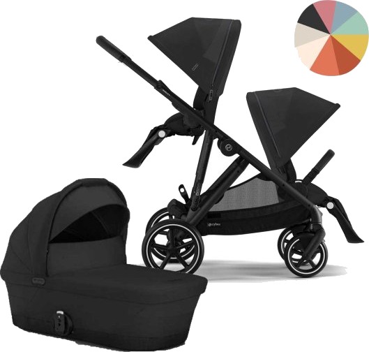 Cybex Gazelle S Søskenvogn Ink. Liggedel + 2 Sittedeler