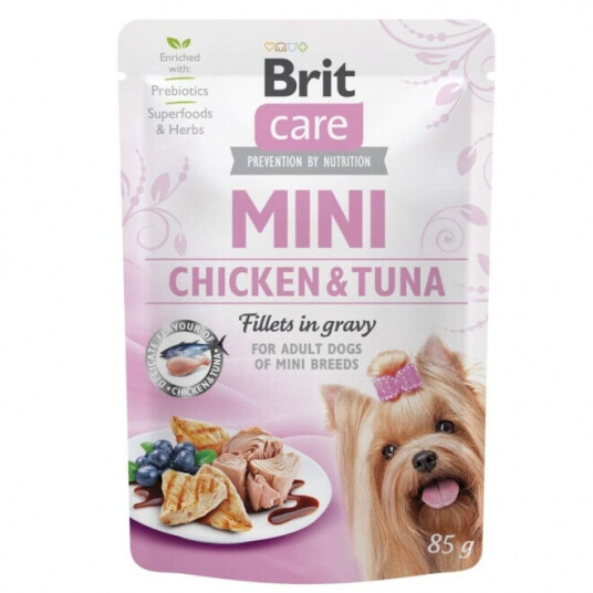 Brit Care Mini Kylling & Tunfisk Kornfri Våtfôr 85 g