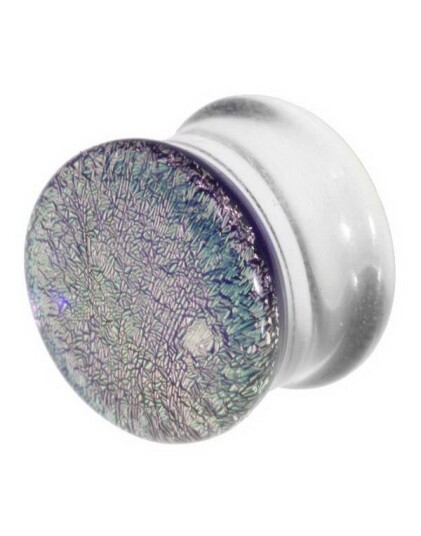 Utgått Pyrex Piercing Plugg Glitter Rosaskjær 5 mm