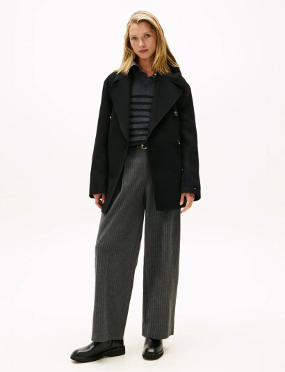 Tommy Hilfiger Df Wool Blend Reg Peacoat Black 34