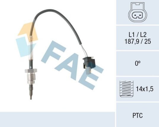 FAE 68052 Sensor, eksostemperatur
