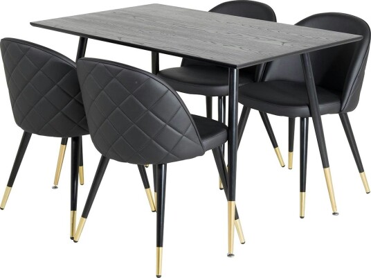 Venture Home Spisegruppe Venture Home Dipp med 4 Velvet Stoler GR20006