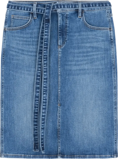 Lee Jeans Midi Skirt With A Bow - Blue - 28