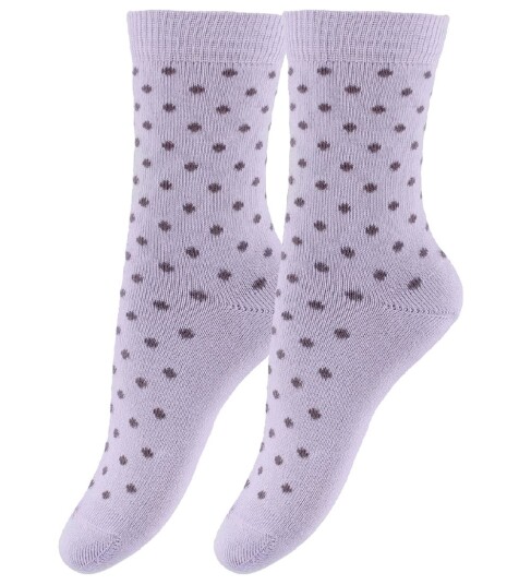 Fuzzies Sokker 2 pack Sart Lavendel m. Lilla Prikker 39/41 Sokker 39 41