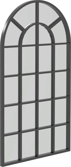 Sort veggspeil 110x62 cm med metallramme Sort veggspeil 110x62 cm med metallramme