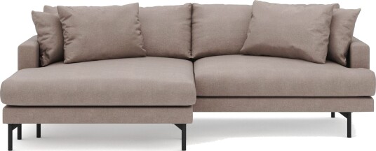 Menard 4 seters Venstrevendt L formet Divansofa i Stoff Brun