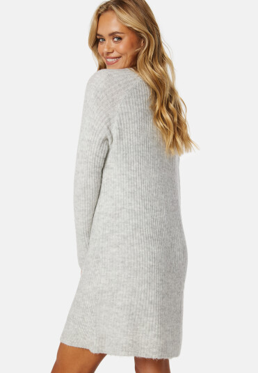 ONLY Carol L/S Dress Knit Light Grey Melange L ONLY Carol L/S Dress Knit Light Grey Melange L