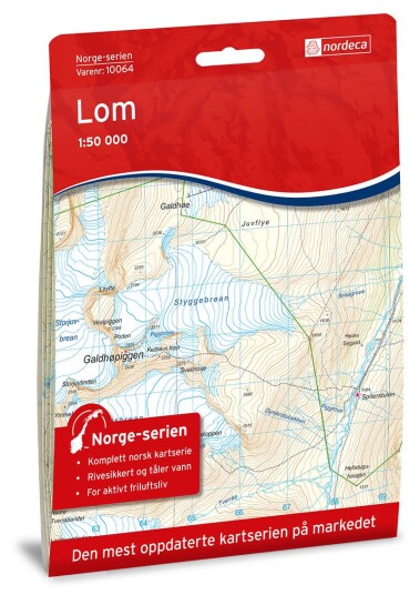 Ugland IT Nordeca Lom Norge-serien 1:50 000 Turkart Ugland IT Nordeca Lom Norge-serien 1:50 000 Turkart