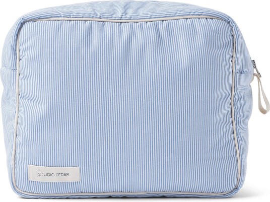 STUDIO FEDER Ofelia Toiletry Bag - MILK STRIPE - 27X 21X 11