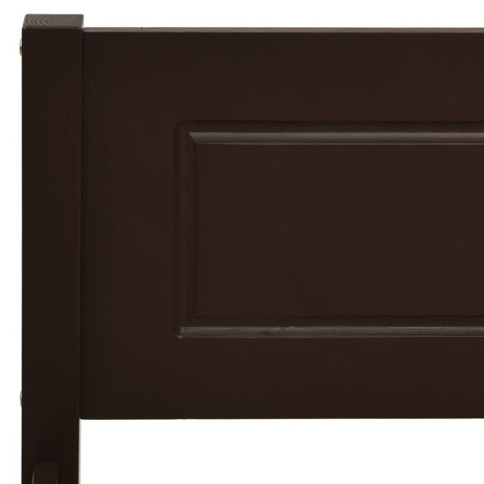 vidaXL Sengeramme heltre furu mørkebrun 200x200 cm