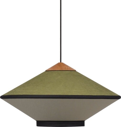 Hengelampe Forestier Cymbal dimmbar Grønn Spisestue Stoff / Tekstil Design 26.5 Grønn