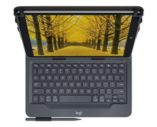 Logitech Universal - keyboard and folio case - QWERTY - Italian - Tastatur & Foliosett - Italiensk - Svart