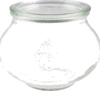 Patentglas Weck Schmuck 1062Ml Ø14.4Xh11cm Med Låg Glas,4 Stk/Krt