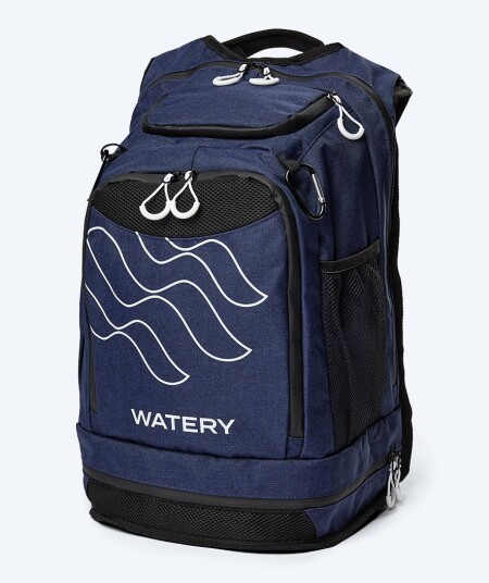 Watery svømmesekk - Viper Elite 45L - Mørkeblå/hvit - Vanntett ryggsekk