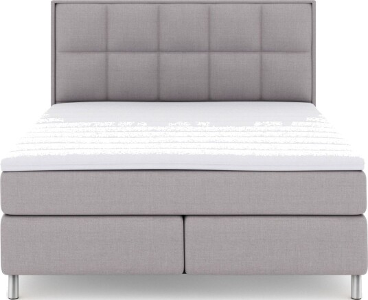 Select No 3 Komplett Sengepakke 180x200 Fast/Medium Lysegrå/Metallben