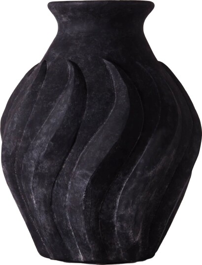Dusty Deco Swirl Vase Large Black Vaser Svart