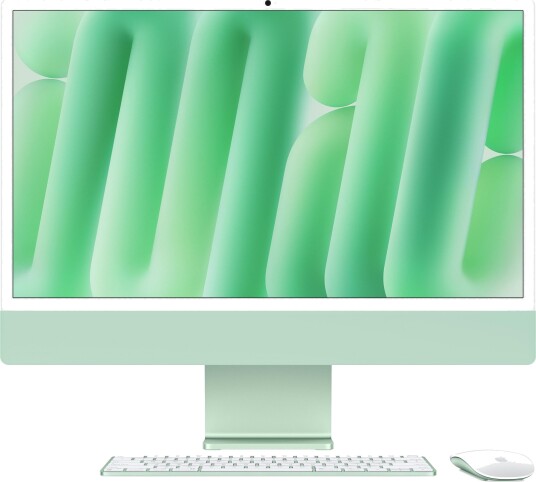 Apple Imac With 4.5K Retina Display - Alt-I-Ett M4 - Ram 16 Gb - Ssd 256 Gb - Apple M4 10-Core - Gigabit Ethernet, Ieee 802.11Ax (Wi-Fi 6E), Bluetooth 5.3 - Macos Sequoia 15.0 - Monitor: Led 24" 4480 X 2520 (4.5K) - Tastatur: Dansk - Grønn