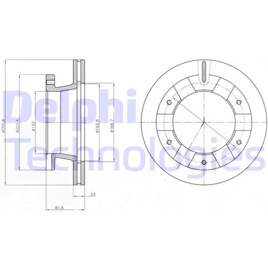 Bremseskive DELPHI BG4285