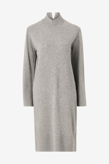 Y.A.S - Kjole Yasemilie LS High Neck Knit Dress S - Grå