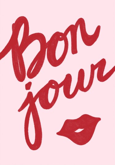 Plakat Bonjour Kiss Plakat Bonjour Kiss