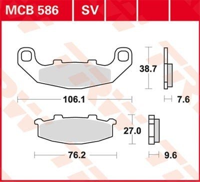 TRW MCB586SV Bremseklosser