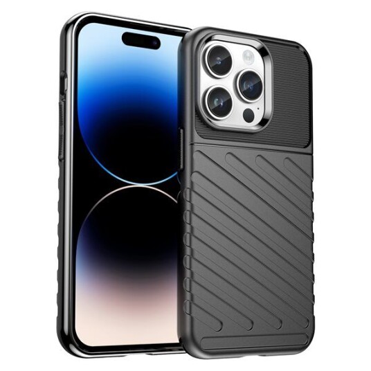 Hurtel Thunder Case Iphone 14 Pro Max Deksel, Pansret Deksel, Svart