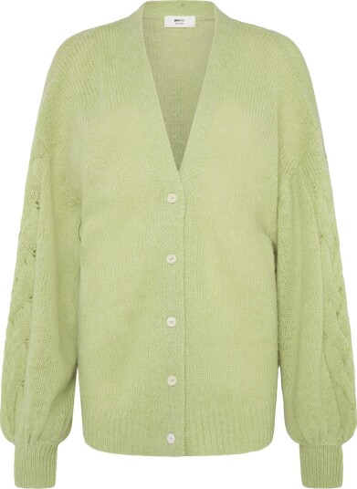 Gina Tricot Chunky Knitted Cardigan Green S