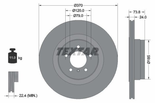 Bremseskive TEXTAR 92155203 Bremseskive TEXTAR 92155203