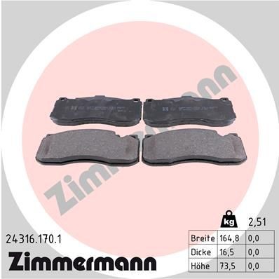 Bremseklosser ZIMMERMANN 24316.170.1 Bremseklosser ZIMMERMANN 24316.170.1