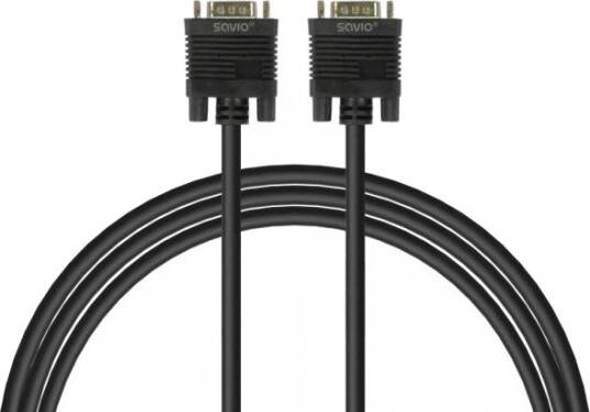 Savio Cl-202 Vga-Kabel 1,8 M D-Sub Svart