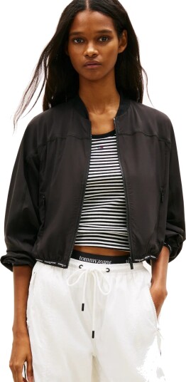 Tommy Jeans Tjw Logo Binding Bomber   Black   M