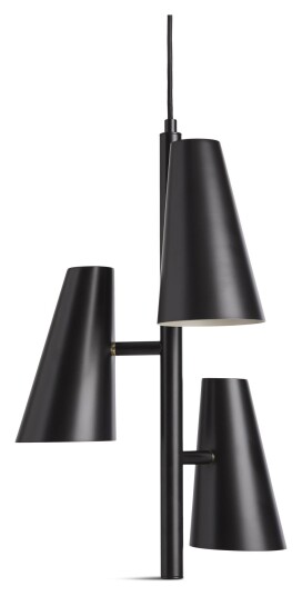 WOUD Cono Taklampe m. 3 skjermer - Sort Metall WOUD Cono Taklampe m. 3 skjermer - Sort Metall
