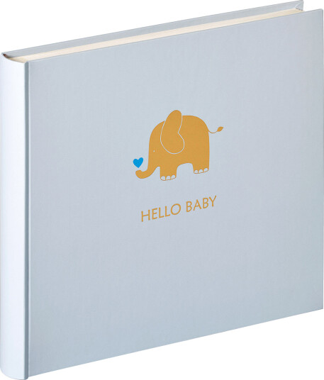 Walther Hello Babyalbum Blå - 25x28 Cm (50 Hvite Sider / 25 Ark) Walther Hello Babyalbum Blå - 25x28 Cm (50 Hvite Sider / 25 Ark)
