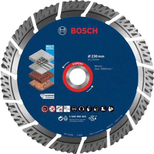 Bosch Diamantskjæreskive Ø 230 mm for Betong og Murstein