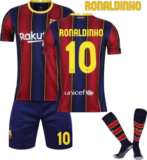 Barcelona Hjemmedrakt Fotball Barn & Voksne 20-21 Nr. 10 Ronaldinho