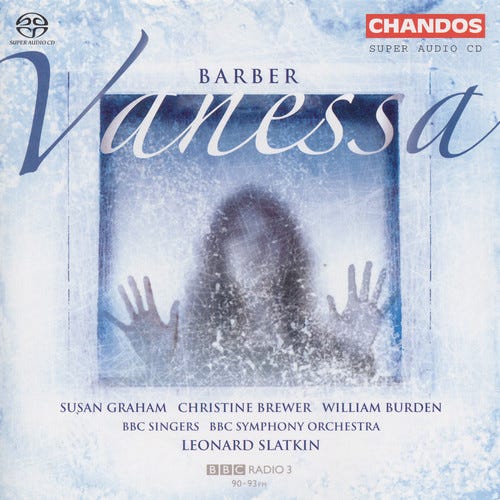 Leonard Slatkin BBC SINGERS Catherine WynRogers Christine Brewer Neal Davies Simon Birchall Stephen Charlesworth Susan Graham William Burden  Vanessa  CD