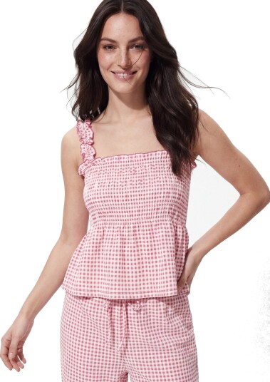 Pieces Pcmalli Smock Strap Top Jrs D2D Pink XL