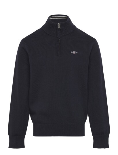 Gant Kids Shield Cotton Half Zip Sweater Navy 152